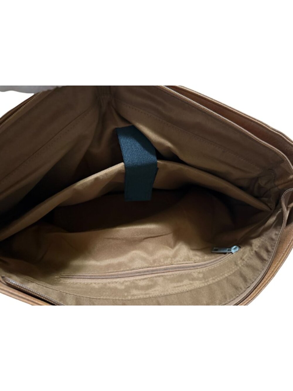 Portage Brown Faux Leather Messenger Bag Adjustable Strap Large Crossbody - Picture 8 of 10